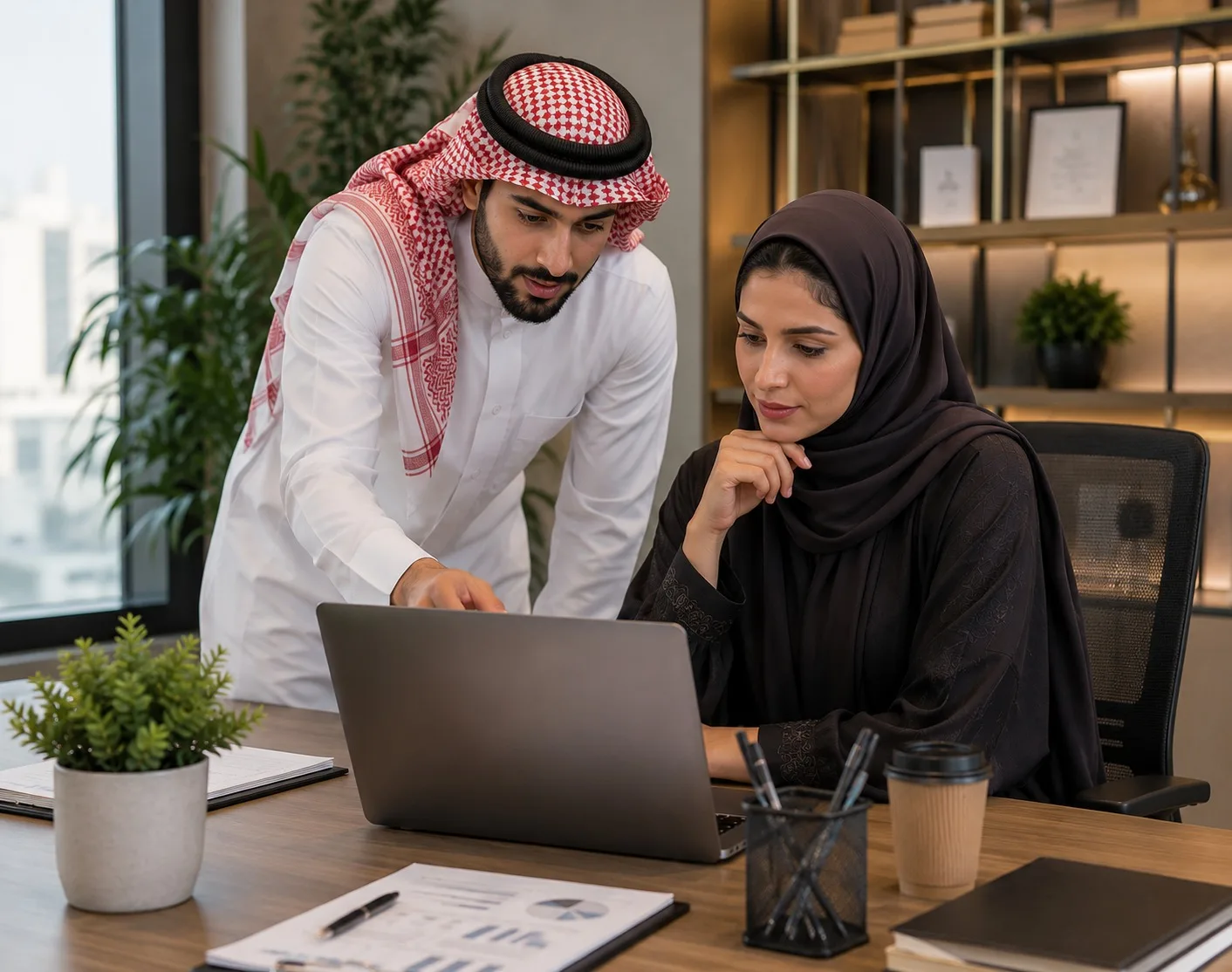 مختص إسناد وطن يستعرض ملف المرشحين مع عميل